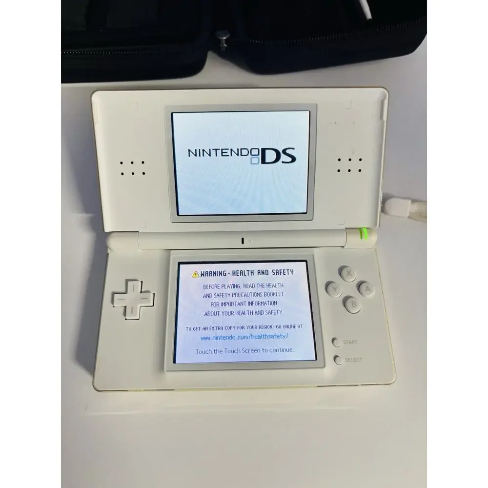 Nintendo DS Lite Handheld System White With Charger And 3ds Case Tested Works